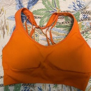 Burnt Orange Galaxy Ribbed Bra - XL